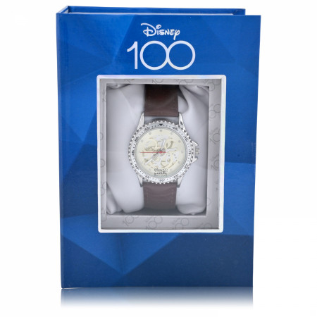 Disney 100 Year Anniversary Clockwork Watch with Leather Strap